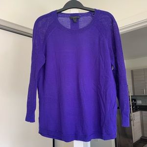 J. Crew purple lightweight merino wool sweater